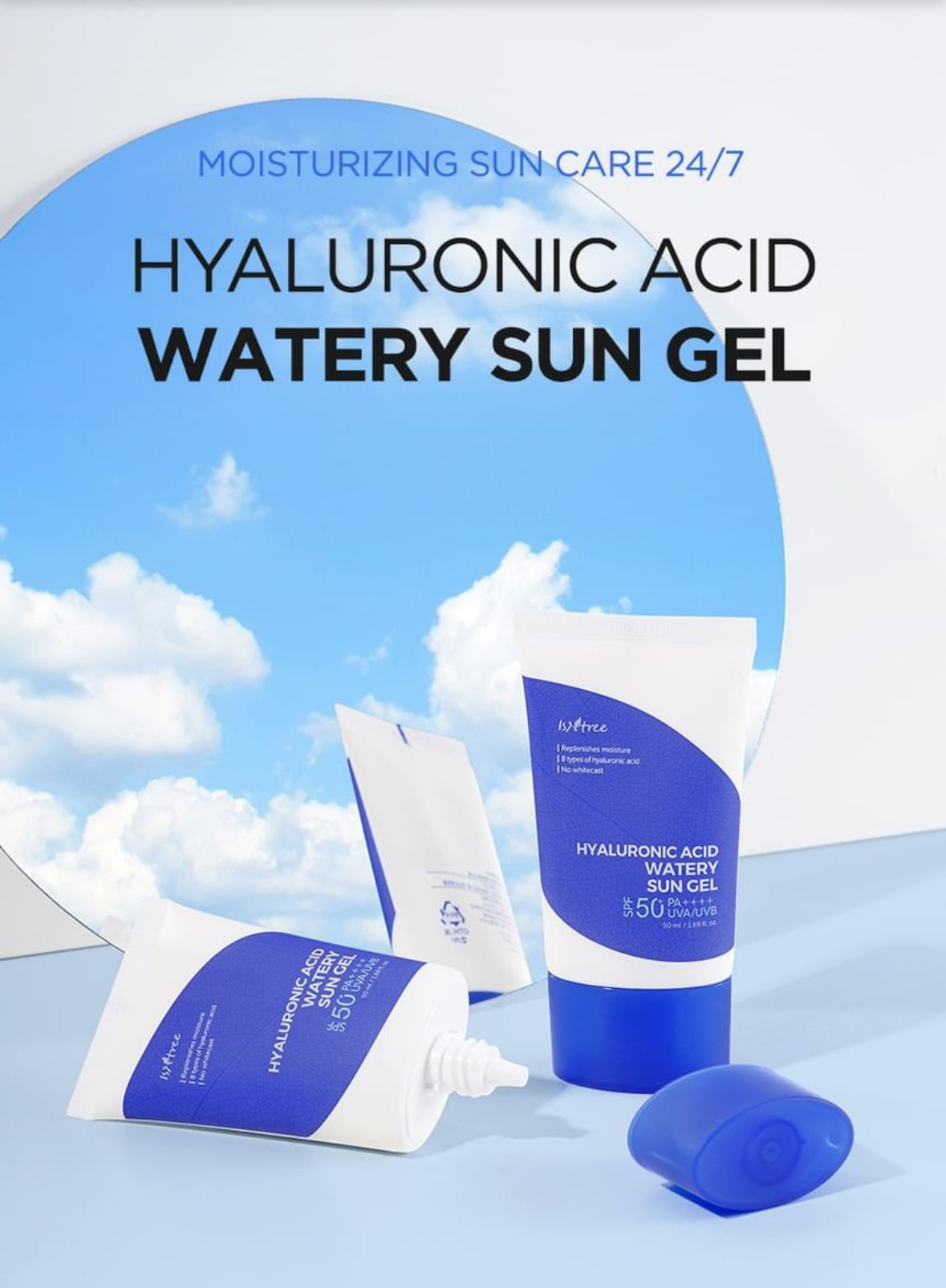 ISNTREE- Gel Solar con Ácido Hialurónico- Hyaluronic Acid Water Sun Gel 50ML