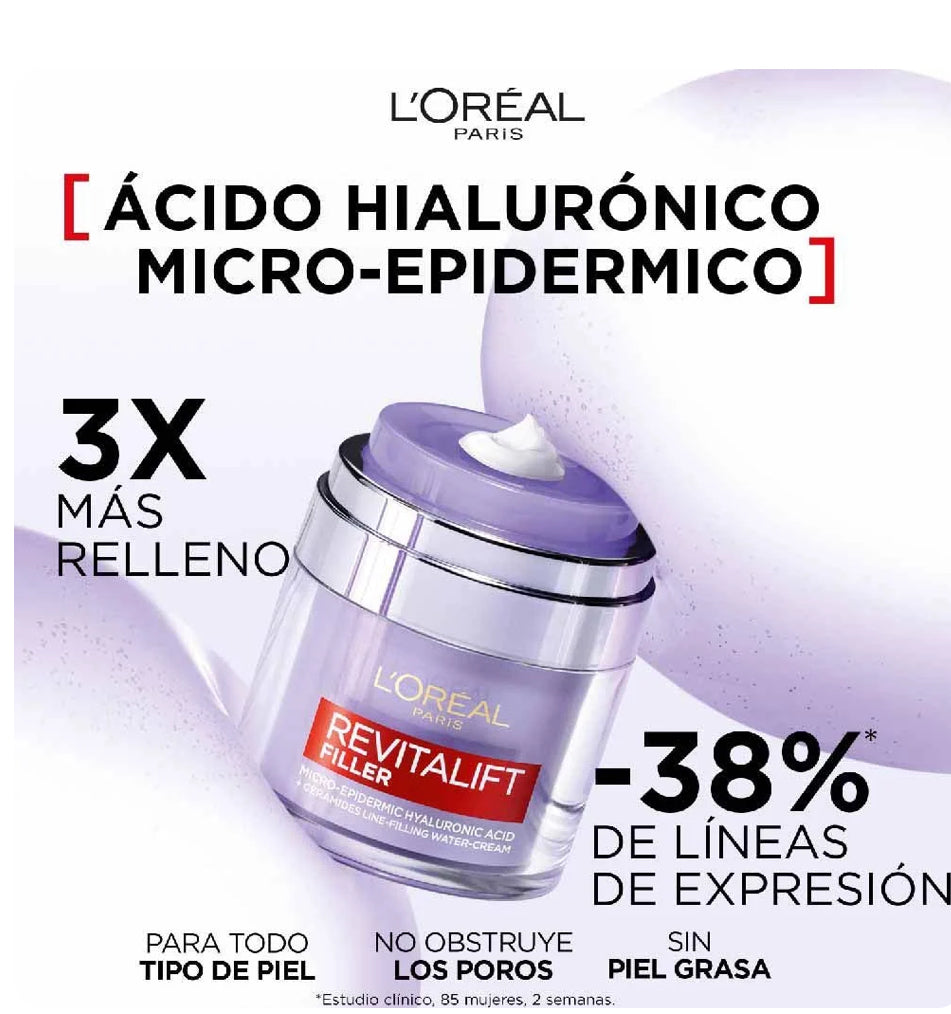 L’Oréal Paris Revitalift Filler Gel en Crema de Ácido Hialurónico 50ML