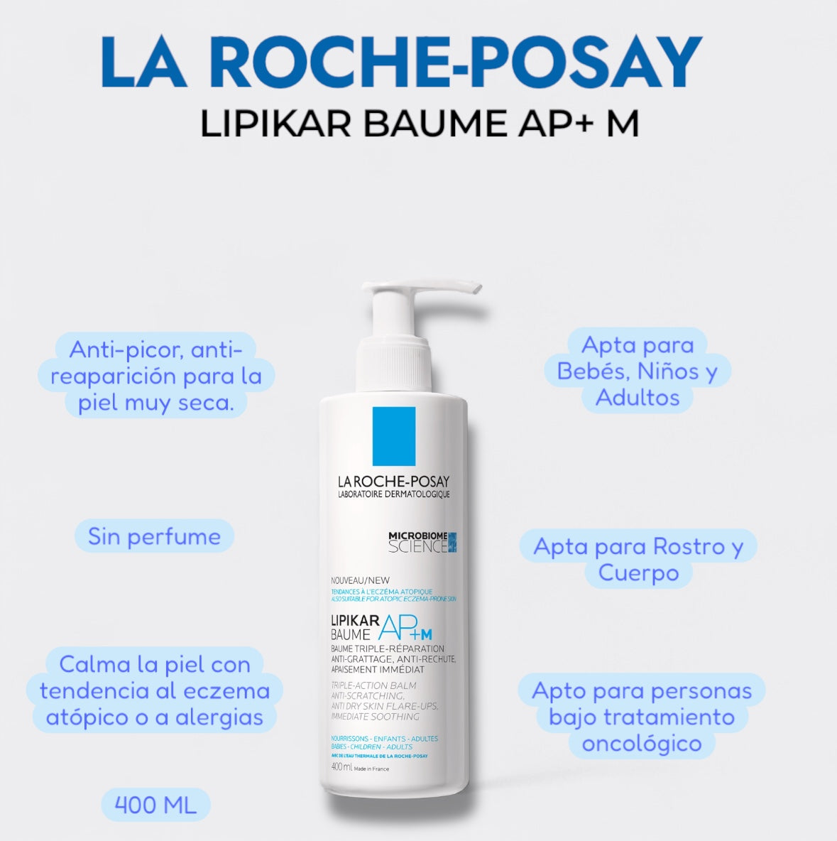 La Roche-Posay Lipikar Baume AP+M 400ML (piel con picor, tendencia al eczema, atópica o a alergias)