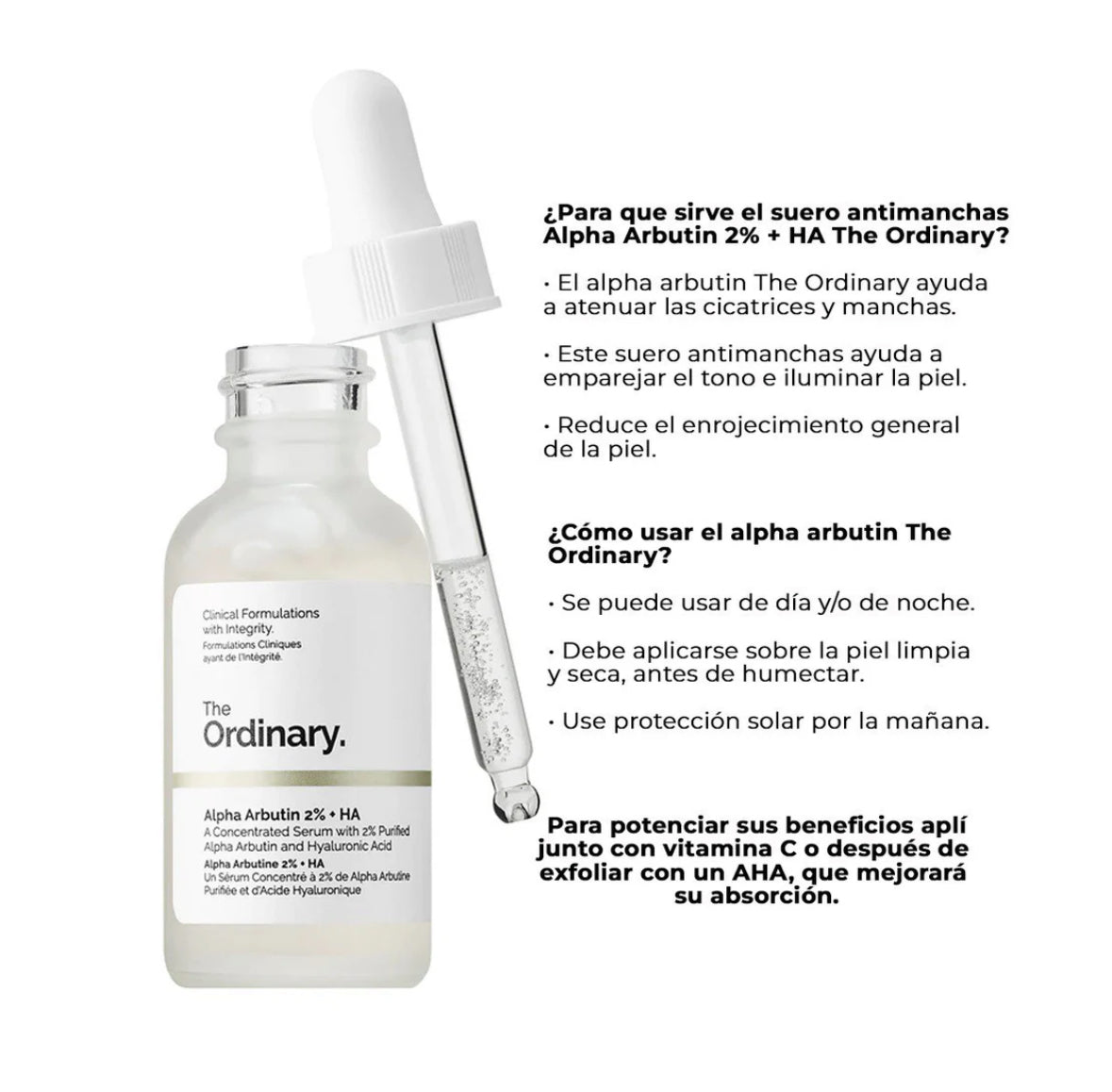 The Ordinary Alpha Arbutin 2% + HA | Sérum Antimanchas 30ML