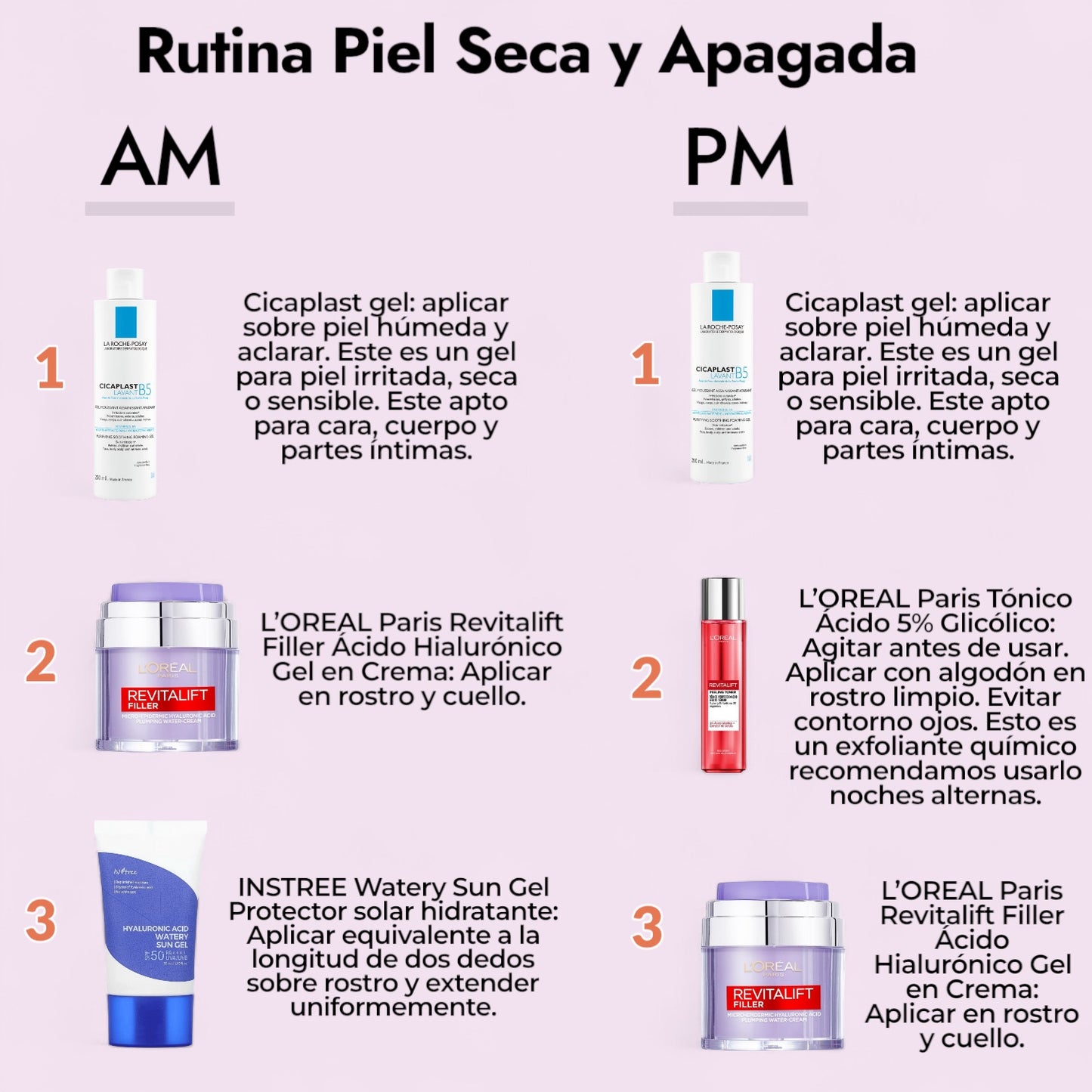 Rutina Piel Seca y Apagada