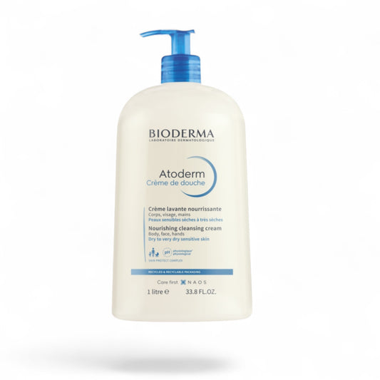 BIODERMA Atoderm Crema de Ducha/Limpiadora 1Litro 33.8 OZ (Piel Seca a muy Seca)