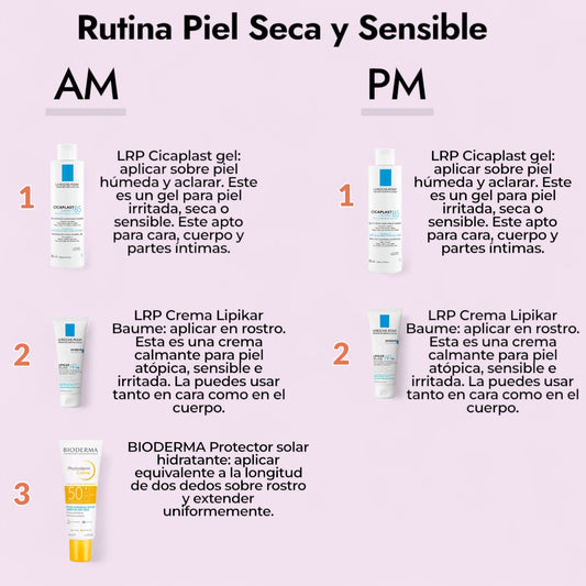 Rutina Piel Seca y Sensible
